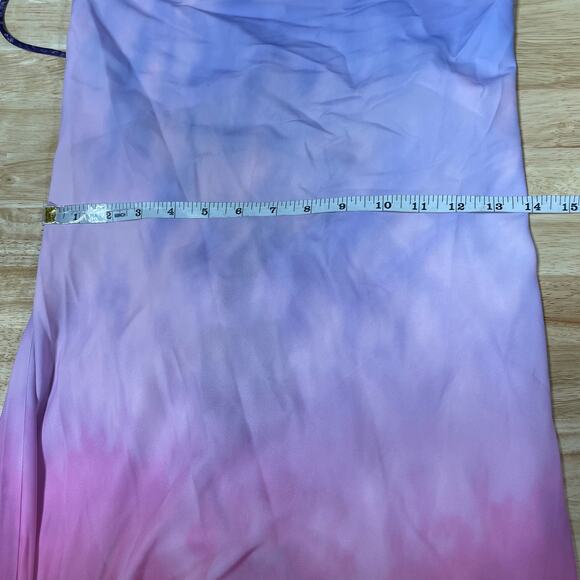 Le Superbe NWT Slip Into This Slip Dress Malibu Provence Sky Size S Lace Up Midi - Picture 6 of 10